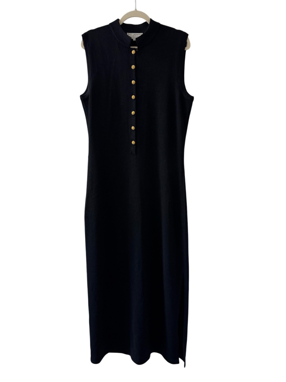 Vintage St.John Evening, Black Santana Knit Dress, Sleeveless, Like New! Size 12